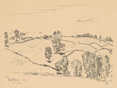 स्टोन बाड़, नोड की भूमि, 1918। द्वारा फ़्रेडरिक चाइल्ड हस्साम