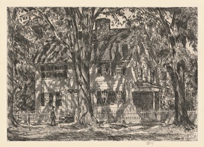 लायन गार्डिनर हाउस, ईस्टहैम्पटन, 1920। द्वारा फ़्रेडरिक चाइल्ड हस्साम
