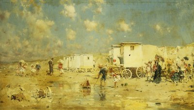 समुद्रतट Scheveningen, हॉलैंड, द्वारा फ्रेडरिक हेंड्रिक केमेरर
