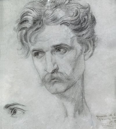 Giuseppe Moto का अध्ययन (कागज पर चॉक) द्वारा फ्रेडरिक जेम्स शील्ड्स