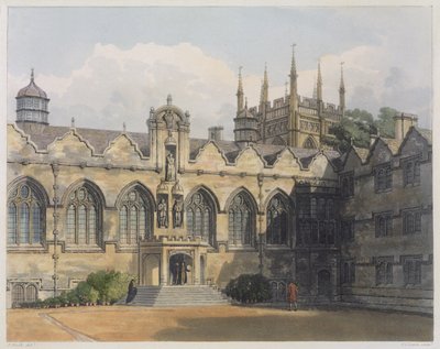 ओरिएंल कॉलेज के बाहरी, एफसी लुईस (1779-1856) पब द्वारा उत्कीर्ण &39;इतिहास का ऑक्सफोर्ड&39; से चित्रण आर। एकरमैन द्वारा, 1813 (एक्वाटिंट) द्वारा फ्रेडरिक नैश