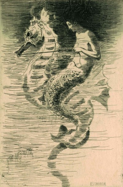 द मरमेड, c.1881 द्वारा फ्रेडरिक स्टुअर्ट चर्च