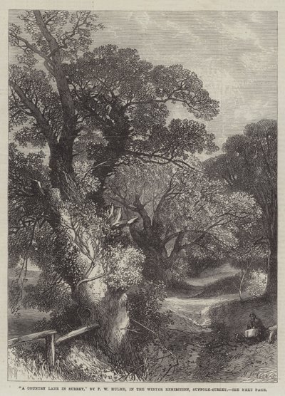 सरे का एक कंट्री लेन द्वारा Frederick William Hulme