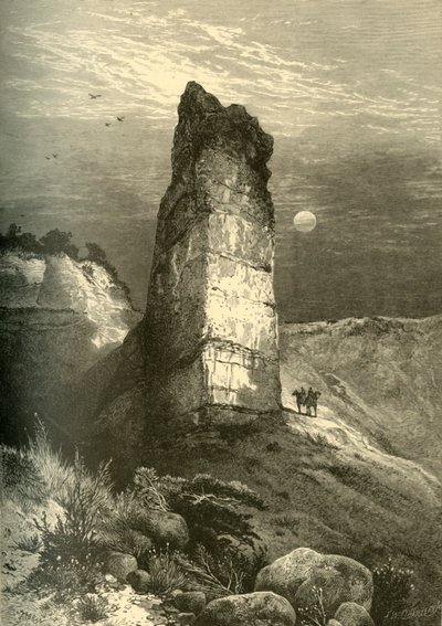 स्मारक रॉक, इको घाटी, 1874। द्वारा फ्रेडरिक विलियम क्वार्टली
