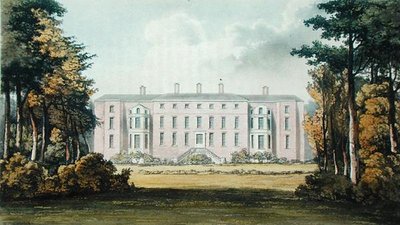 हैम हाउस, एकरमैन के 'रिपॉजिटरी ऑफ आर्ट्स' से, प्रकाशित c.1826 (कलर लिथो) द्वारा फ़्रेडरिक विल्टन लिचफ़ील्ड (बाद में) स्टॉकडेल