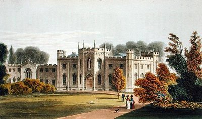 एकरमैन की 'रिपॉजिटरी ऑफ आर्ट्स' से रोहेम्प्टन प्रियरी, 1827 में प्रकाशित (रंग लिथो) द्वारा फ़्रेडरिक विल्टन लिचफ़ील्ड (बाद में) स्टॉकडेल