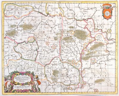 मेन्ज़ (जर्मनी) के आर्केवेचे का नक्शा (नक़्क़ाशी) द्वारा फ्रेडरिक डे विट