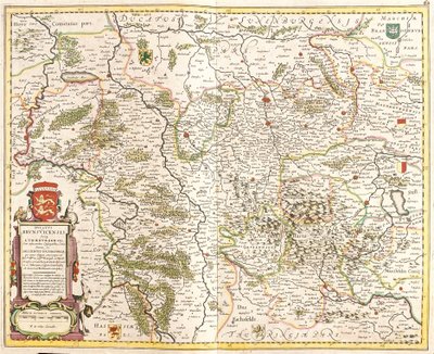 डचे ऑफ ब्रंसविक (जर्मनी) का नक्शा (नक़्क़ाशी) द्वारा फ्रेडरिक डे विट