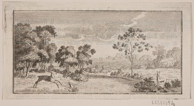 हिरण के साथ परिदृश्य द्वारा Frederik Ludvig  Bradt