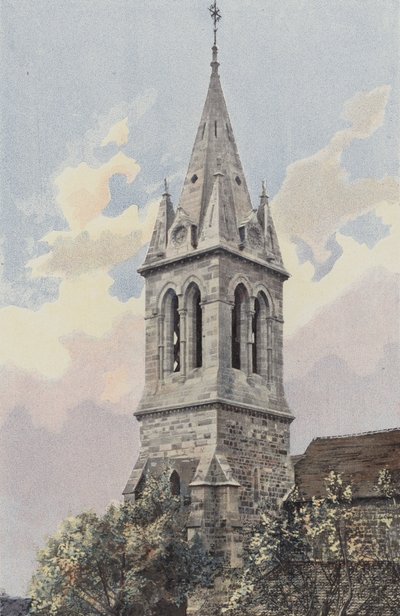 Bourbonne-les-Bains, Church, bell Tower और fleche द्वारा फ्रेंच फोटोग्राफर