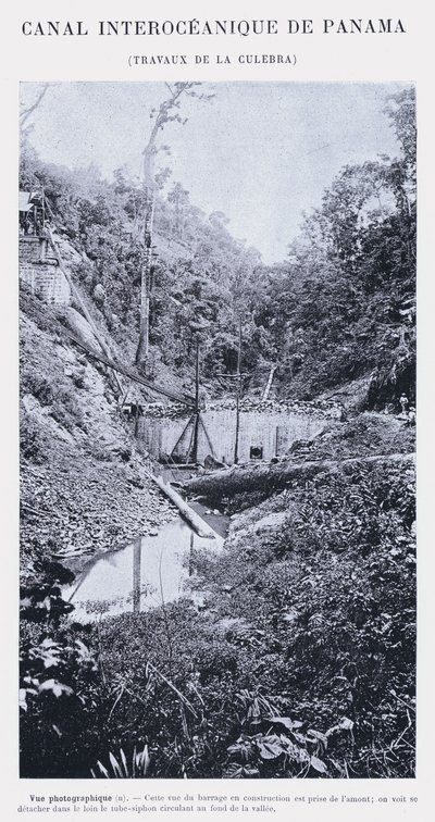 पनामा की अंतरमहाद्वीपीय नहर, ला कुलेब्रा का कार्य (बी / डब्ल्यू फोटो) द्वारा फ्रेंच फोटोग्राफर