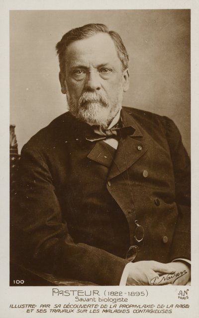 लुई पाश्चर (1822-1895), फ्रांसीसी रसायनज्ञ और सूक्ष्म जीवविज्ञानी द्वारा फ्रेंच फोटोग्राफर