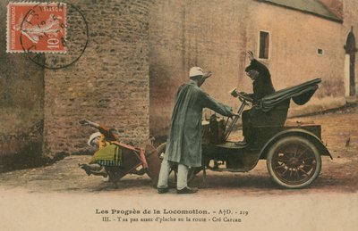 मोटर दुर्घटना। 1913 में पोस्टकार्ड भेजा गया। द्वारा फ्रेंच फोटोग्राफर