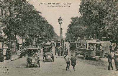 पेरिस, बुलेवार्ड मोंटमैटर। 1913 में पोस्टकार्ड भेजा गया। द्वारा फ्रेंच फोटोग्राफर