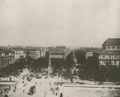 पेरिस: द प्लेस डु चैटलेट (बी/डब्ल्यू फोटो) द्वारा फ्रेंच फोटोग्राफर