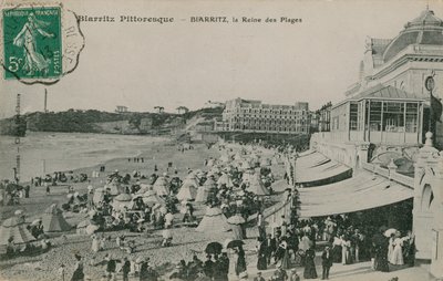 सुरम्य Biarritz - Biarritz, समुद्र तटों की रानी। 1913 में पोस्टकार्ड भेजा गया। द्वारा फ्रेंच फोटोग्राफर