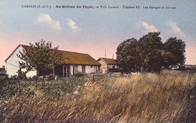 गेम्बिस में हेनरी डिज़ायर लैंडरू (1869-1922) के घर का चित्रण पोस्टकार्ड (देखें 238390 ब्लैक एंड व्हाइट फोटोग्राफ के लिए) द्वारा फ्रेंच फोटोग्राफर