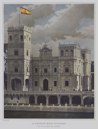 प्रदर्शनी यूनिवर्सेल 1900, पेरिस में स्पेनिश मंडप (रंगीन फोटो) द्वारा फ्रेंच फोटोग्राफर