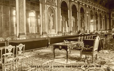 वर्साय, हॉल ऑफ़ मिरर्स, 28 जून, 1919 द्वारा फ्रेंच फोटोग्राफर