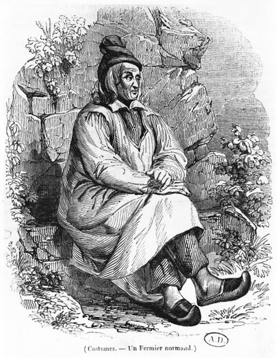 नॉरमैंडी का एक किसान, c.1840 द्वारा फ्रेंच स्कूल