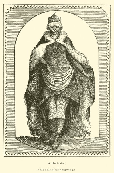 एक Hottentot (उत्कीर्णन) द्वारा फ्रेंच स्कूल