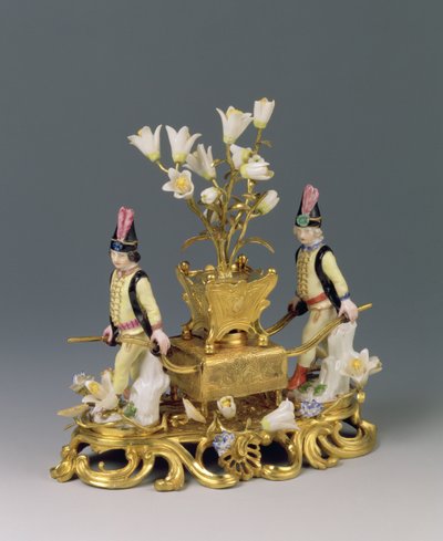 एक लुई XV इत्र बर्नर, c.1745 (ऑरमोलु और चीनी मिट्टी के बरतन) द्वारा French School