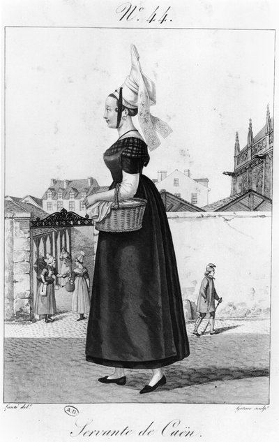 केन से एक नौकरानी, c.1820-30 द्वारा फ्रेंच स्कूल