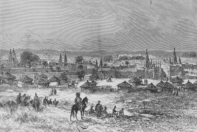कोंग का एक दृश्य, लुई गस्टवे बिंजर, 1892 द्वारा "ड्यू नाइजर एयू गोल्फ डे गुने ..." का चित्रण द्वारा फ्रेंच स्कूल