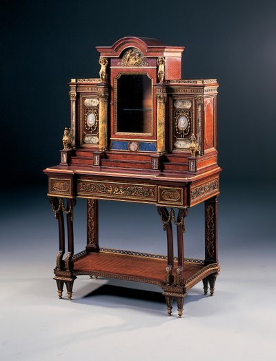 Maison Millet द्वारा एक ब्यूरो डे डेम, c.1880 (ormolu & अर्द्ध कीमती पत्थरों पर चढ़कर अखरोट और महोगनी) (362850) द्वारा फ्रेंच स्कूल