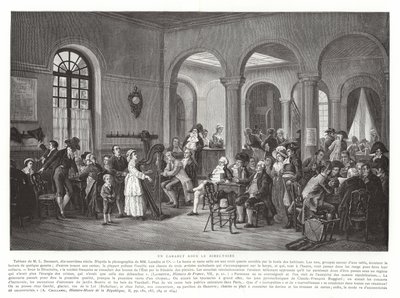 डायरेक्टरी, फ्रेंच रिवोल्यूशन, 1795-1799 के तहत एक कैबरे द्वारा फ्रेंच स्कूल
