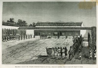 ह्यू (वियतनाम) की अदालत में एक सुनवाई, फ्रांसीसी दूतावास का स्वागत, अप्रैल 14 द्वारा फ्रेंच स्कूल