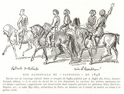 देशभक्तों का एक दल, फ्रांस, 1848 द्वारा फ्रेंच स्कूल