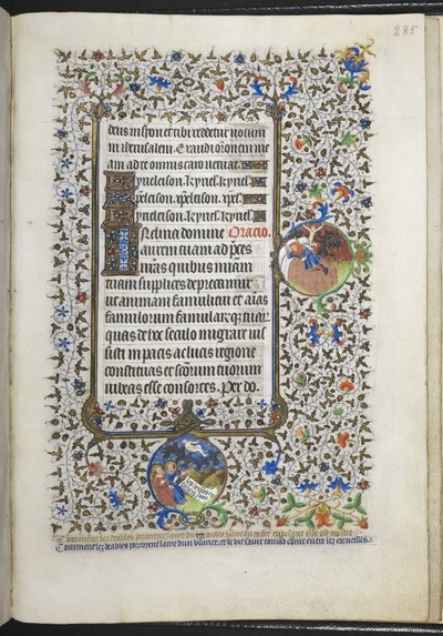 सुश्री 18850 f.285r बुक ऑफ ऑवर्स (द बेडफोर्ड ऑवर्स) c.1410-30 (स्याही, रंग और वेल्लम पर सोना) जोड़ें द्वारा फ्रेंच स्कूल