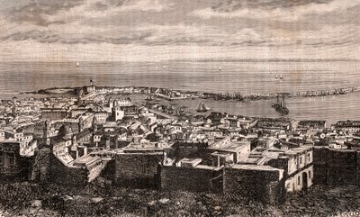अल्जीयर्स - अल्जीयर्स - अल्जीरी - वीए माल्ट-ब्राउन द्वारा "ला फ्रांस इलस्ट्रे: भूगोल, इतिहास, प्रशासन सांख्यिकी" में उत्कीर्णन। 1884 द्वारा फ्रेंच स्कूल