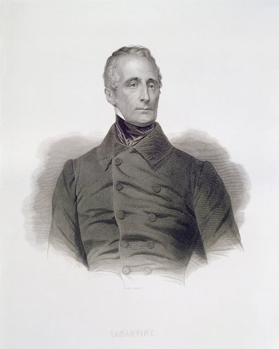 अल्फोंस डी लामार्टाइन, पियरे पेले द्वारा उत्कीर्ण (1801-71) द्वारा फ्रेंच स्कूल