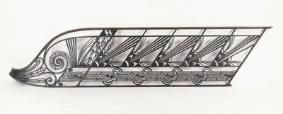 एक आर्ट डेको सीढ़ी बालस्ट्रेड डेलियन द्वारा डिजाइन किया गया, c.1920s-1930 (कांस्य, गढ़ा लोहा) द्वारा फ्रेंच स्कूल