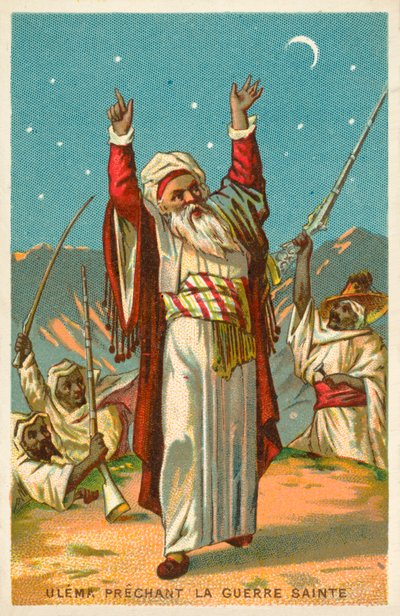 जिहाद का उपदेश देने वाला एक उलेमा (क्रोमोलिथो) द्वारा फ्रेंच स्कूल