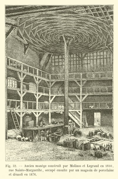 1810 में मोलिनोस और लेग्रैंड द्वारा निर्मित पुराना मैंग, रु सैंटे-मार्गुराइट, फिर 1876 में एक चीनी मिट्टी के बरतन और डिमोली स्टोर द्वारा कब्जा कर लिया गया द्वारा फ्रेंच स्कूल