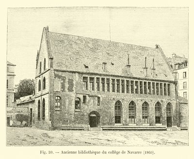 1860 में नवरे कॉलेज की पुरानी लाइब्रेरी द्वारा फ्रेंच स्कूल