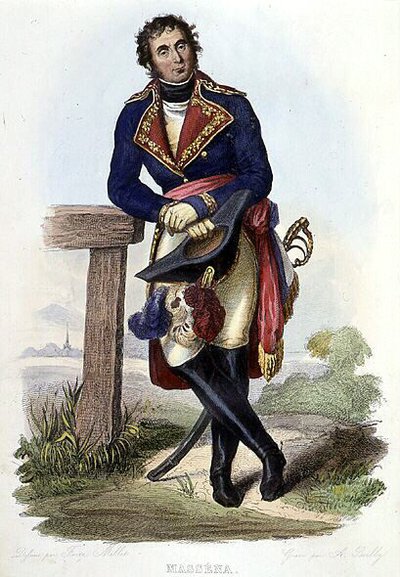 आंद्रे मासेना (1758-1817), फ्रांस के मारेचल, ड्यूक ऑफ रिवोली। एड में। मेनेचेट, "" ले प्लुटार्क फ़्रैंकैस "" द्वारा फ्रेंच स्कूल