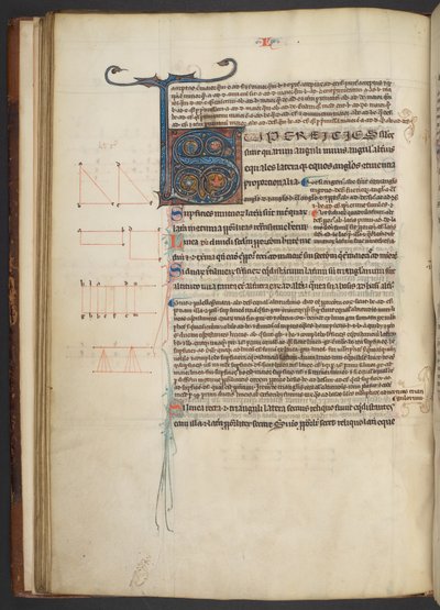 अरुंडेल 84, f.33v, सुसज्जित S प्रारंभिक (वेल्लम) द्वारा फ्रेंच स्कूल