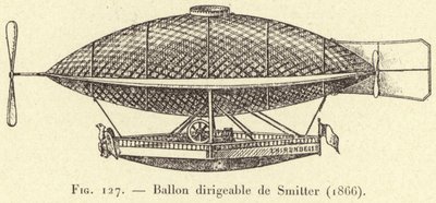 स्मिटर द्वारा एयरशिप (1866) (उत्कीर्णन) द्वारा फ्रेंच स्कूल