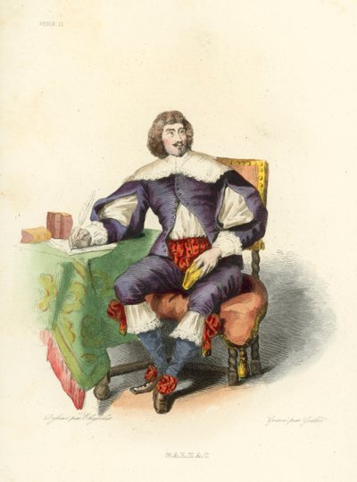 Balzac (रंगीन उत्कीर्णन) द्वारा फ्रेंच स्कूल