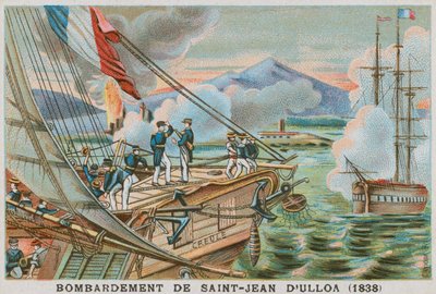 फ्रांसीसी, 1838 द्वारा सैन जुआन डी उलुआ, मैक्सिको की बमबारी द्वारा फ्रेंच स्कूल