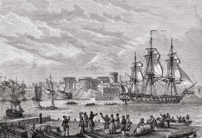 1791 में ब्रेस्ट, लुईस ब्लैंक (1811-82) द्वारा &39;फ्रांसीसी क्रांति का इतिहास&39; से ब्रेटन द्वारा उत्कीर्ण द्वारा फ्रेंच स्कूल