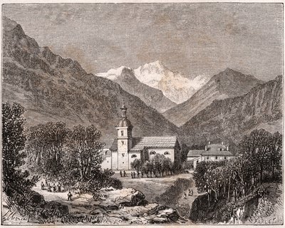 ब्राइड्स-लेस-बैंस (ब्राइड्स लेस बैंस) - सावोई - वीए माल्ट-ब्राउन द्वारा "फ्रांस सचित्र: भूगोल, इतिहास, सांख्यिकीय प्रशासन" में उत्कीर्णन। १८८४ द्वारा फ्रेंच स्कूल