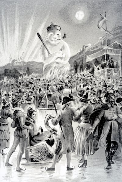 बुडापेस्ट, जॉर्ज सैंड द्वारा 1887 में द स्नो मैन का चित्रण द्वारा फ्रेंच स्कूल