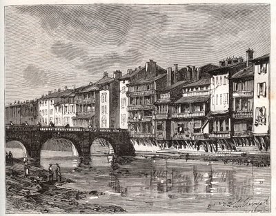 Castres - Langedoc-Roussillon-Midi-Pyrenees - V.-A द्वारा "ला फ्रांस इलस्ट्रेशन: भूगोल, इतिहास, सांख्यिकीय प्रशासन" में उत्कीर्णन। माल्ट-ब्राउन। १८८४ द्वारा फ्रेंच स्कूल