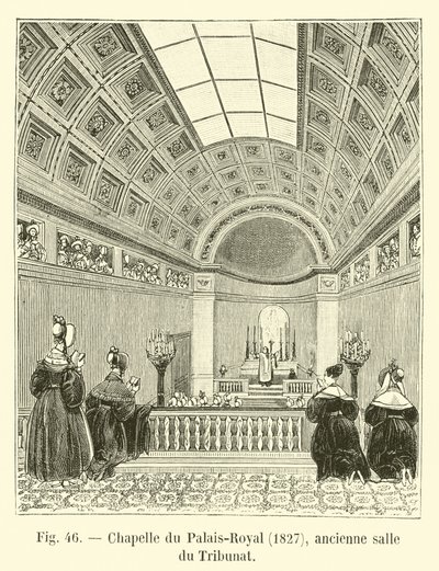 चैपल ऑफ द पैलस रॉयल, 1827, पूर्व ट्रिब्यूनल हॉल द्वारा फ्रेंच स्कूल