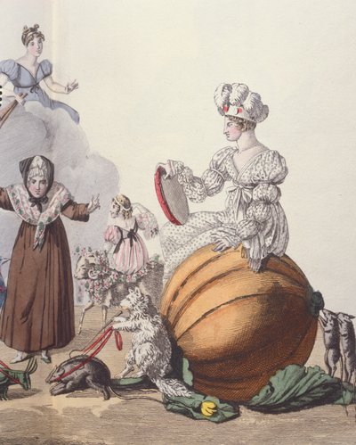 सिंड्रेलास के एक छः चप्पल या रेंडेज़-वौस से वर्ण, c.1810 द्वारा फ्रेंच स्कूल